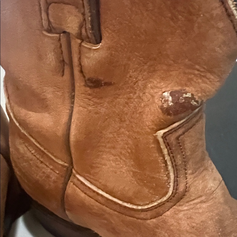 Frye Women’s 6.5 B Shirt Brown Leather Cowgirl Boots - Picture 5 of 5